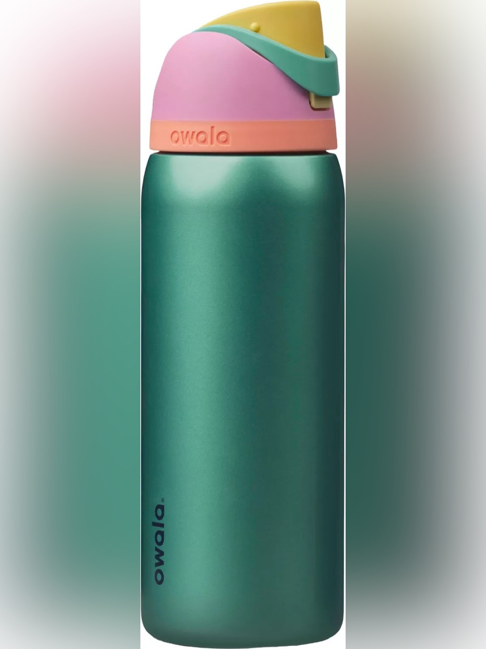 🌴 Owala 32oz FreeSip Tropical Mirage RARE Metallic Teal Water Bottle